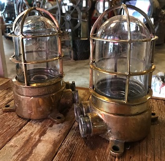 Electric Lanterns - Nautical Lamps Antique Brass Masthead Lantern - 10.5