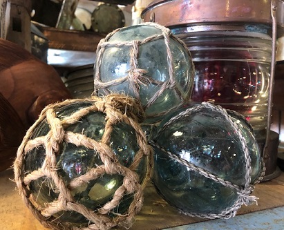 Japanese Glass Floats, Old Fish Net Buoys, Vintage Floats Once